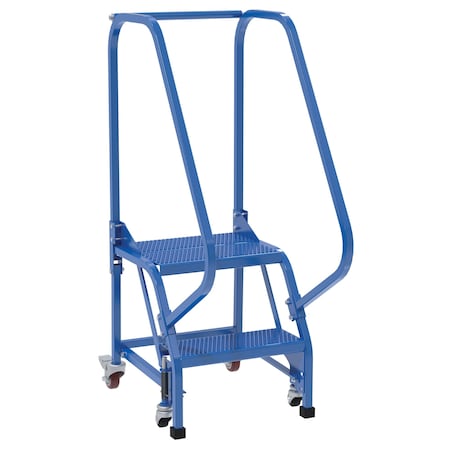 Vestil 50 H Steel PW Ladder, Perforated, 2 Step, 2 Steps LAD-PW-18-2-P